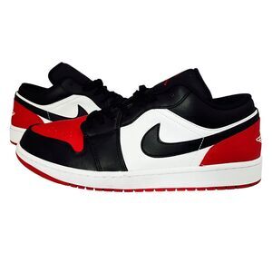 Nike Air Jordan 1 Low Red/Black/White Sneakers 553558-161 Men Size 12